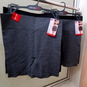 NWT Skinnygirl 2Pk Shaping Seamless Slip Shorts; G/B; M & XL; Tummy & Thigh ;$30